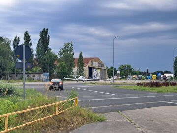 STL next to the main hangar.