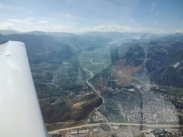 Overhead Bolzano, looking West