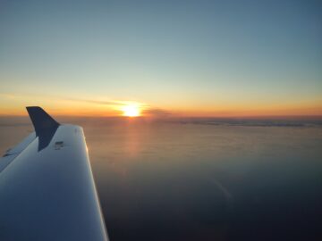 Stockholm and the Swedish coast in the distance